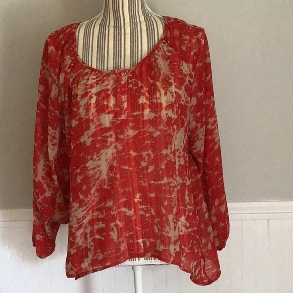Willi Smith Sheer Blouse Size Small - Picture 1 of 4